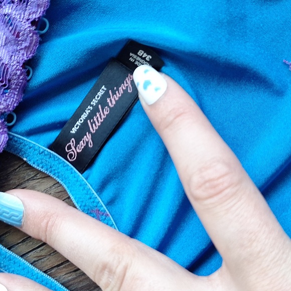 Victorias Secret Sexy Little Thing Blue Plaid Lingerie Corset Top Size 34B - Picture 6 of 8